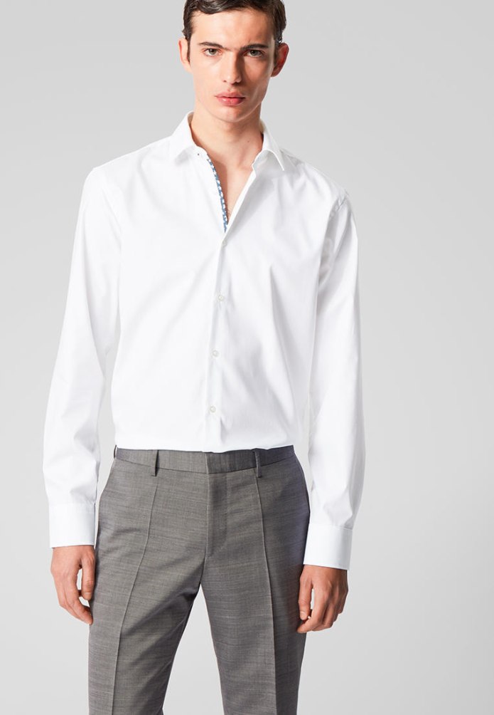 Белая рубашка Hugo Boss мужская