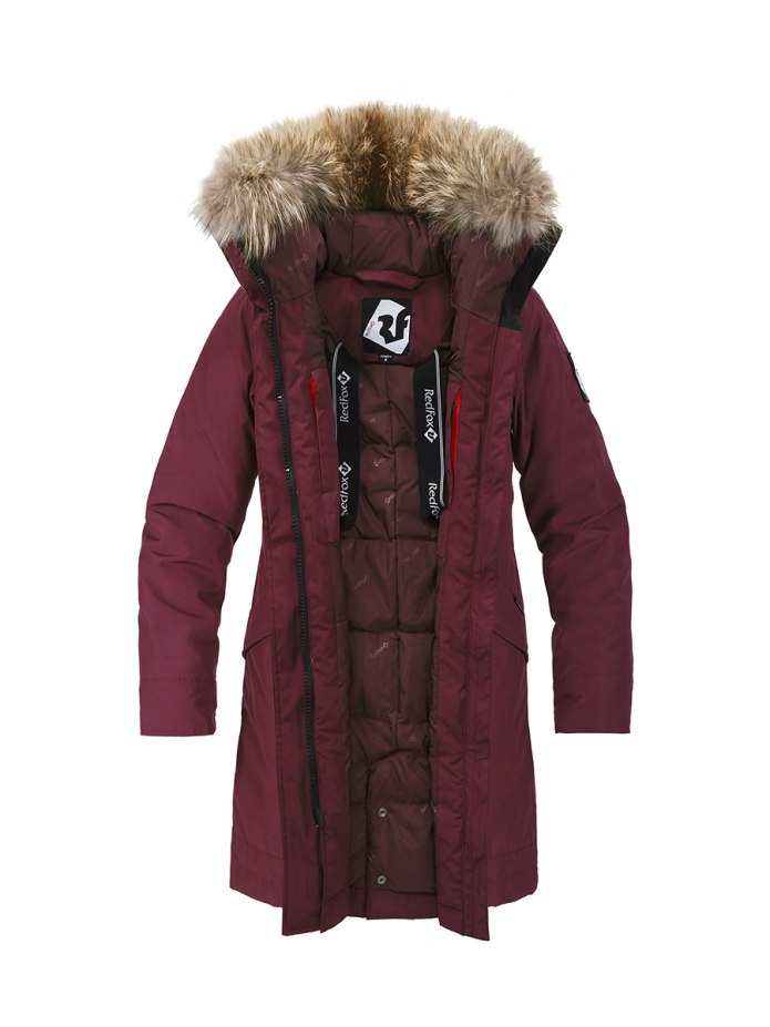 Guess women Hooded Red Puffer Jacket guess