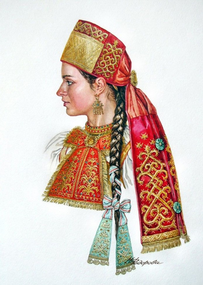Повойник, Кичка, кокошник
