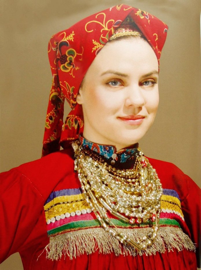 Кокошник "Пелагея", красный