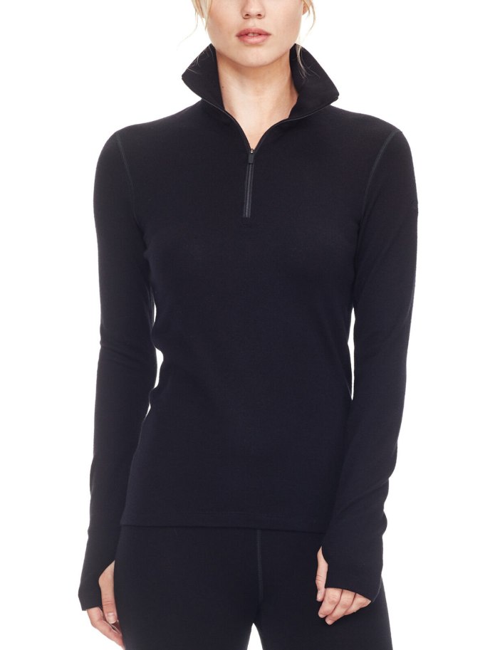 Merino BODYFIT Zone long Sleeve half zip Top