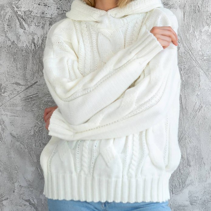 Abercrombie белый джемпер