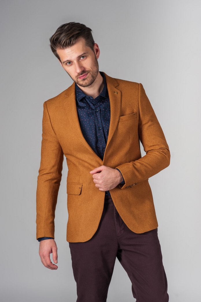 Пиджак Hugo Boss мужской коричневый