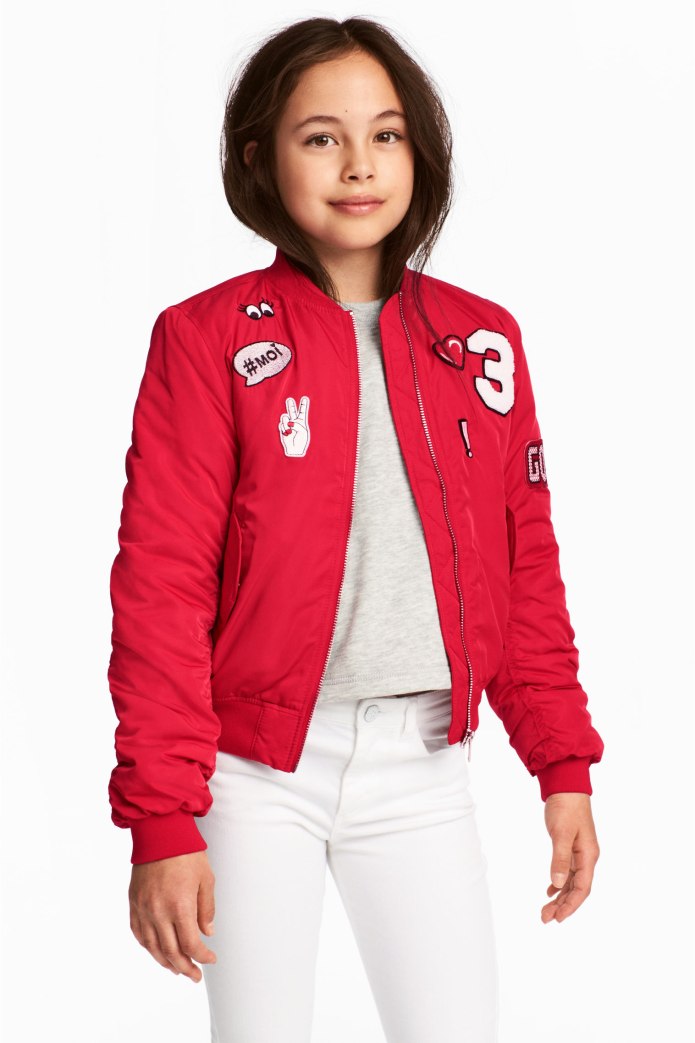 Pink Pony Cotton Canvas Bomber Jacket