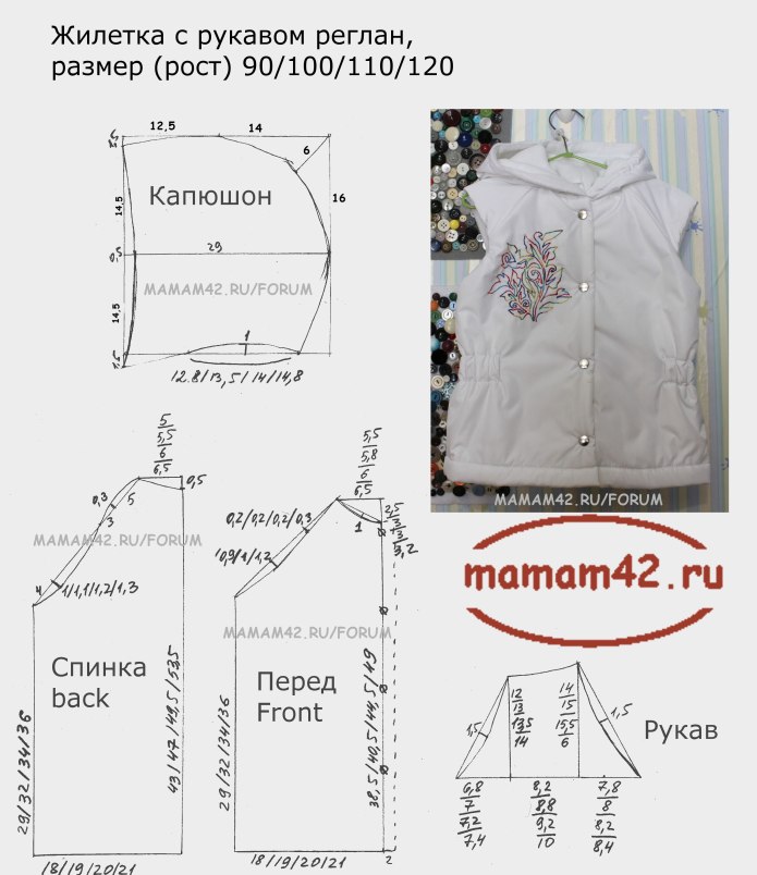 Выкройка безрукавки женской