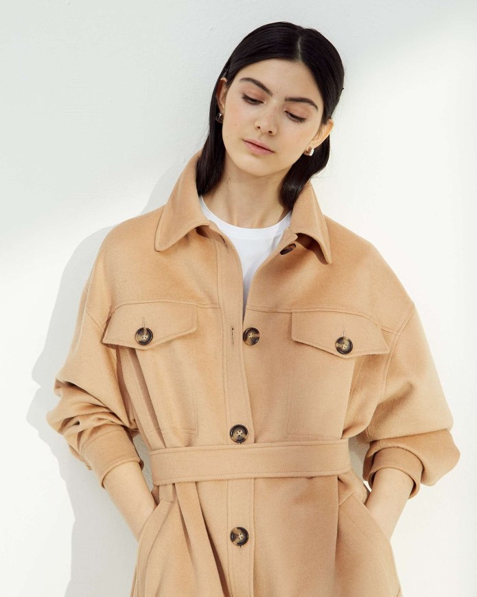 Пальто рубашечного кроя Zara