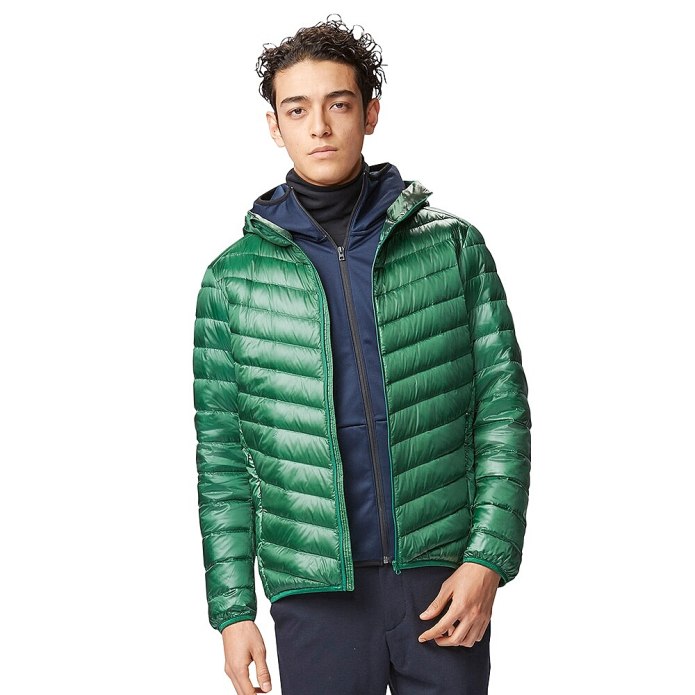 Куртка Uniqlo мужская зимняя зеленая
