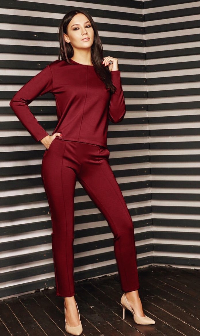 Костюм Milano vestiti брючный бордо