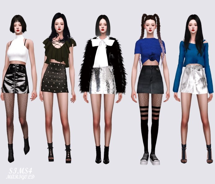 SIMS 4 fur skirt