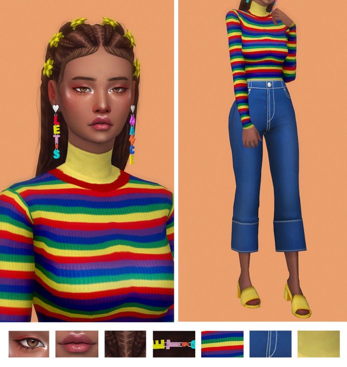 E girl SIMS 4