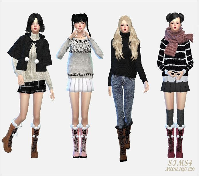Зимняя одежда для SIMS 4 Marigold