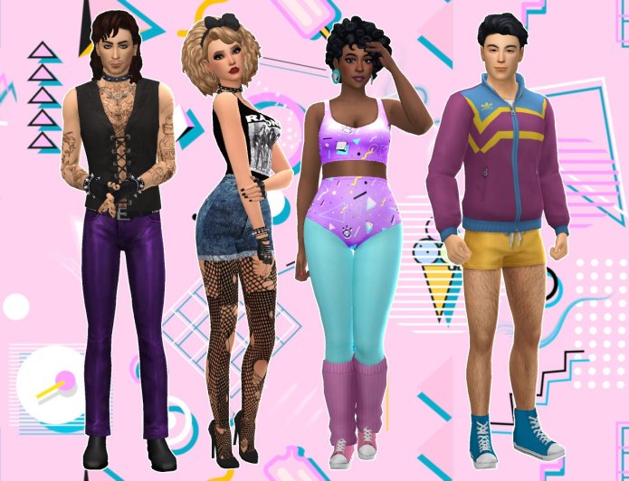 SIMS 4 80 одежда