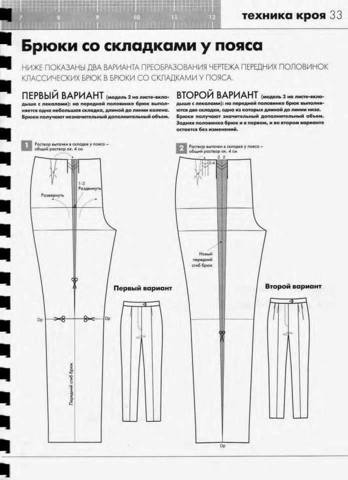 Выкройка брюк палаццо с завышенной талией для женщин