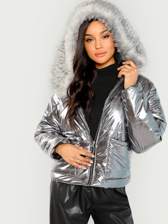 Пуховик Zara Color Block