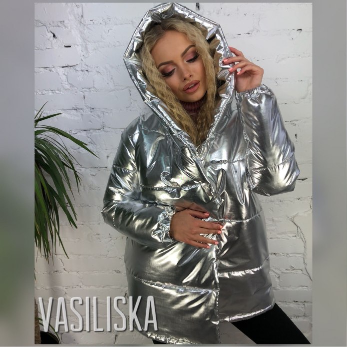 Блестящие куртки женские зима
