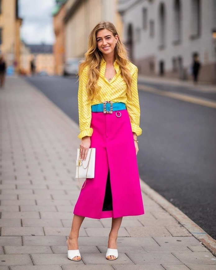Юбка плиссе 2021 тренд Street Style