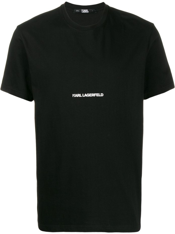 Karl Lagerfeld футболка черная с воротником