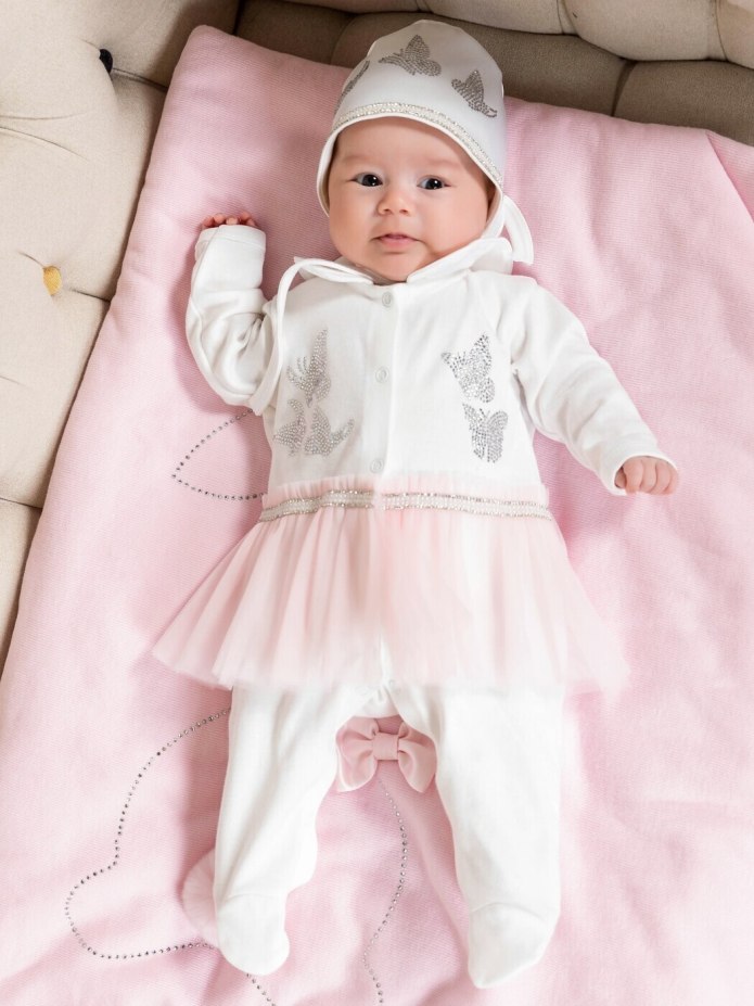Комплект на выписку Luxury Baby с бабочками