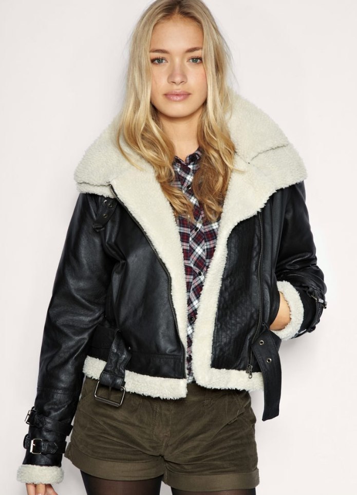 Roksan Leather fur кожаная куртка женская
