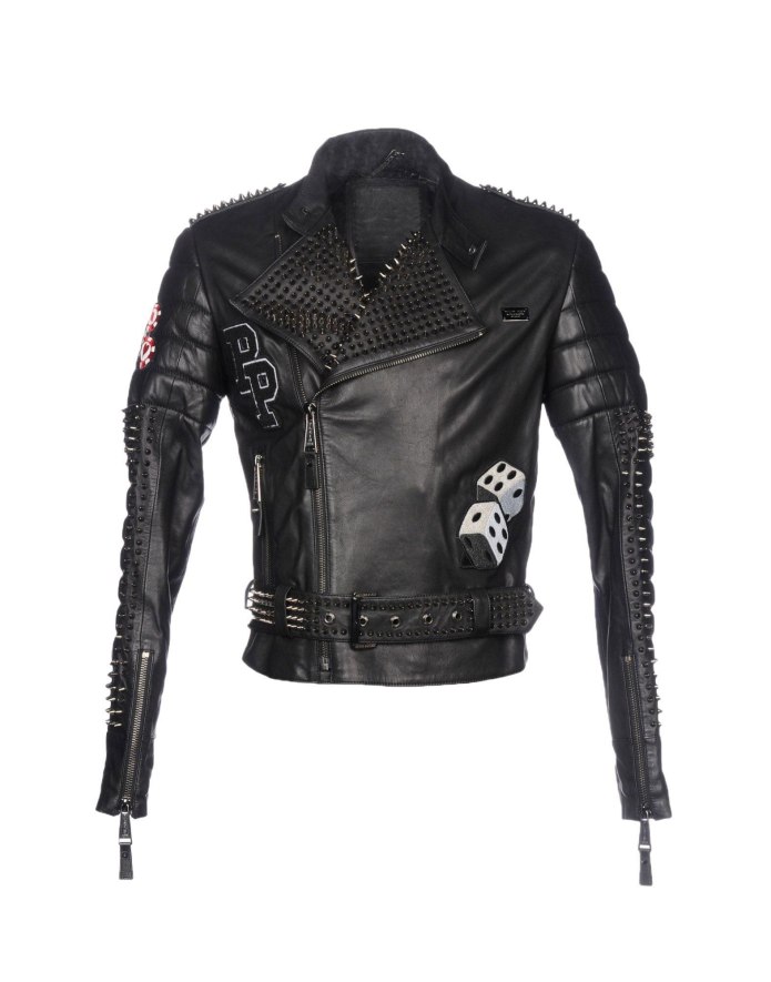Кожаная куртка Philipp plein Air Force plein