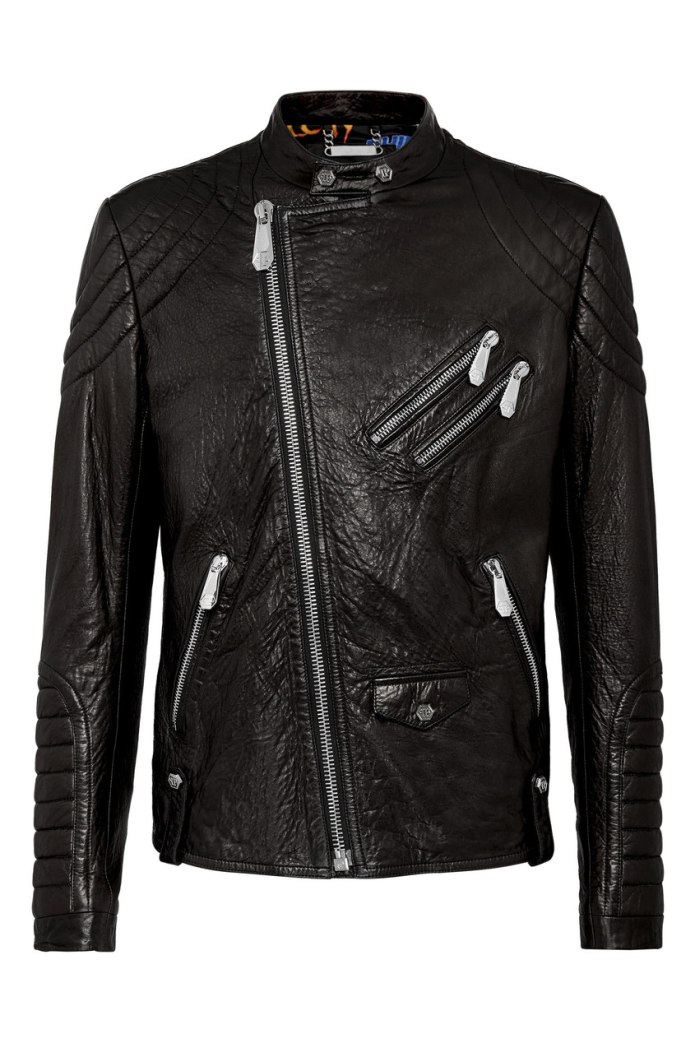 Philipp plein Leather Jacket Mens