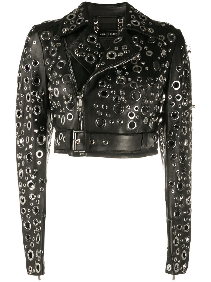 Кожаная куртка Philipp plein женская в3