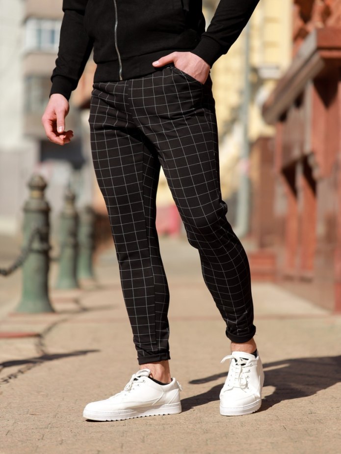 Брюки Hugo Boss женские в клетку