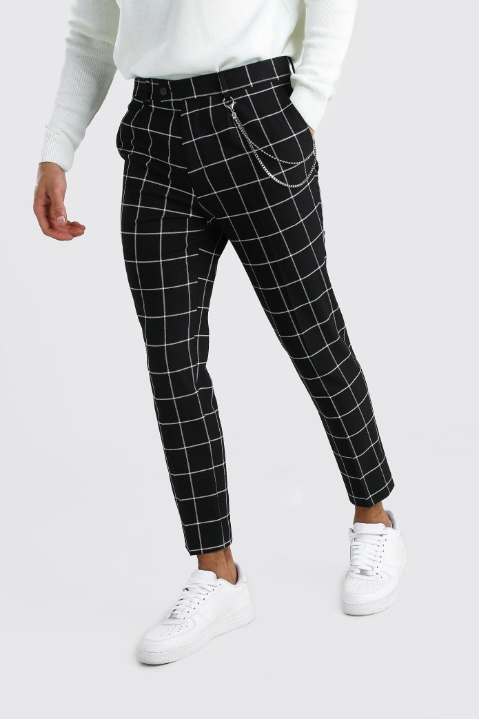 Topman брюки в клетку мужские