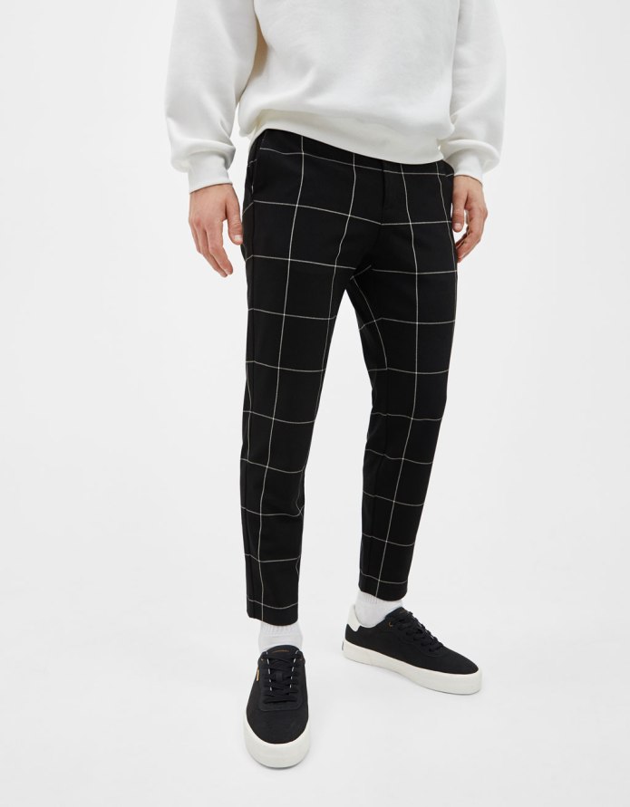 Черные брюки в клетку Jack & Jones