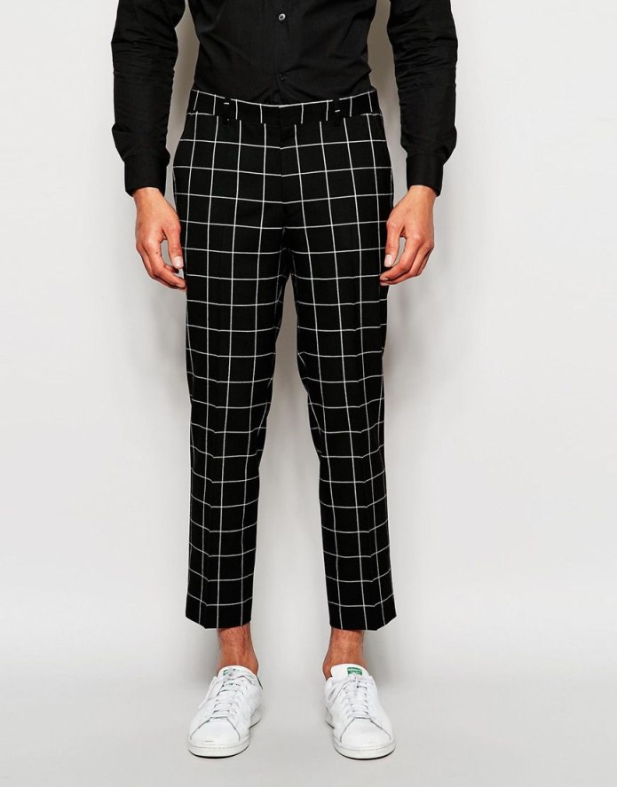 Slim Fit клетчатые брюки