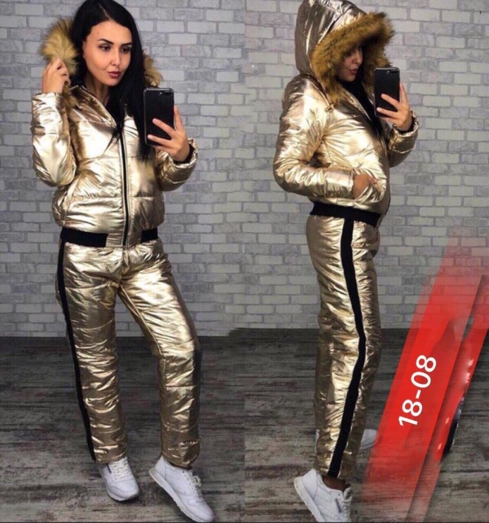 Зимний костюм женский куртка и штаны
