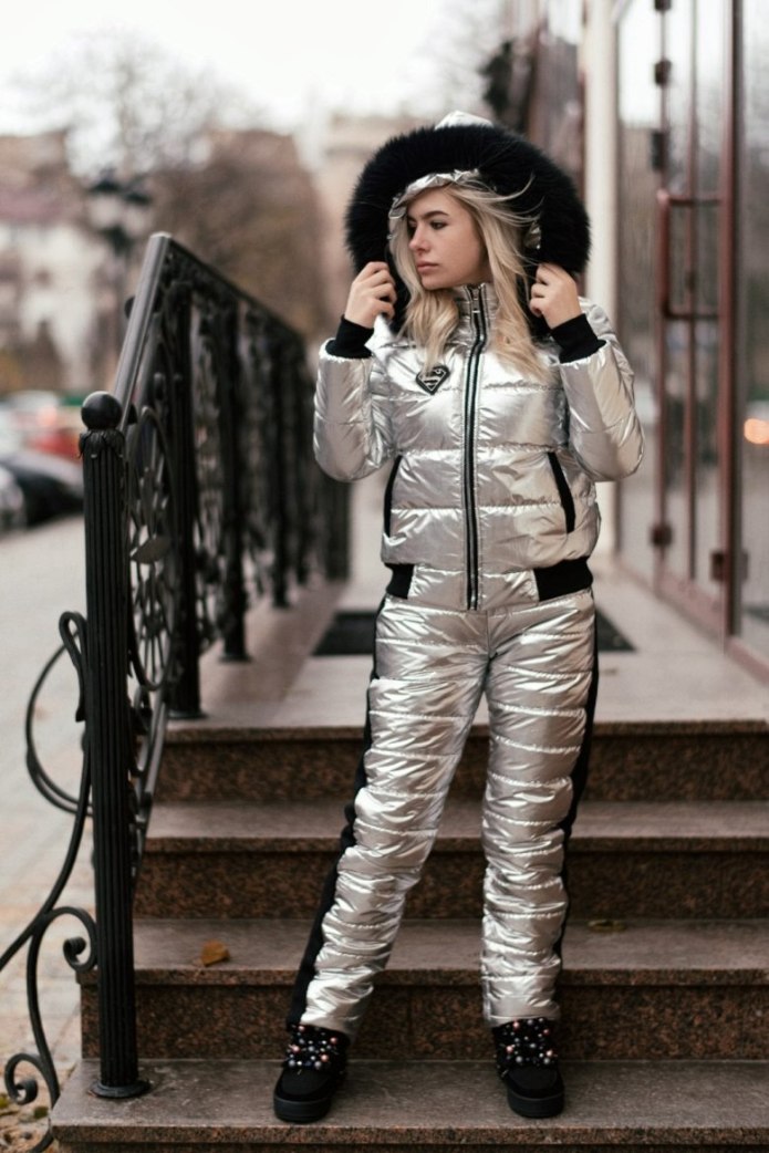Дутый костюм женский зимний