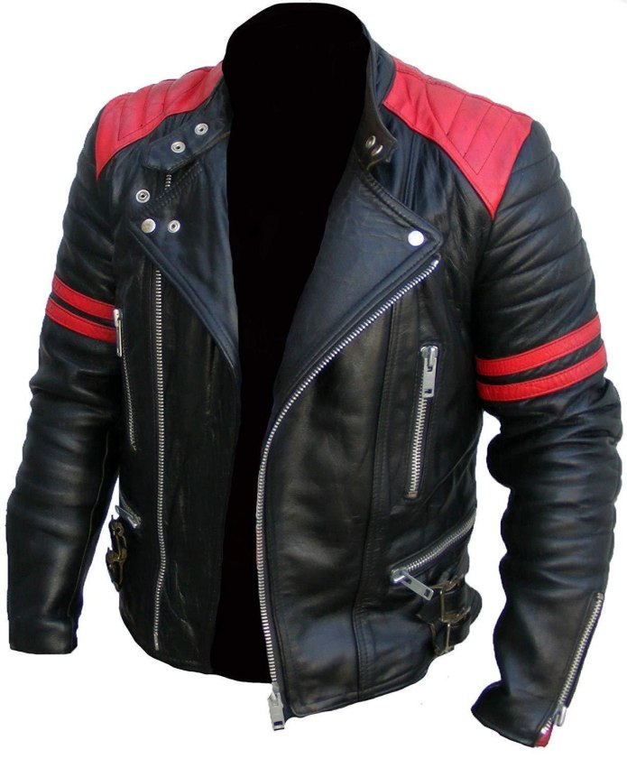 Красная кожаная мотоциклетная куртка real Leather