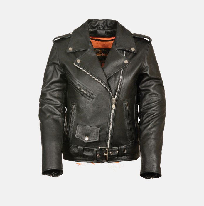 Куртка байкерская кожаная Black Moto
