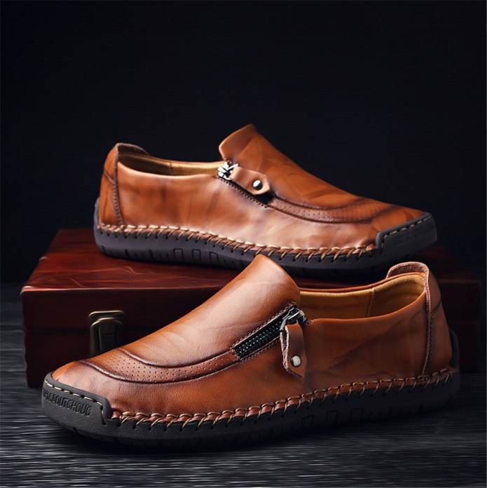 2022 Genuine Leather Shoes men Loafers Soft Cow Leather men Casual Shoes 2022 New male Footwear Black Brown Slip-on a2088