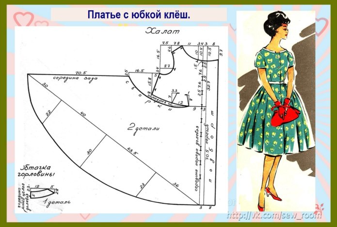 Схема шитья платья