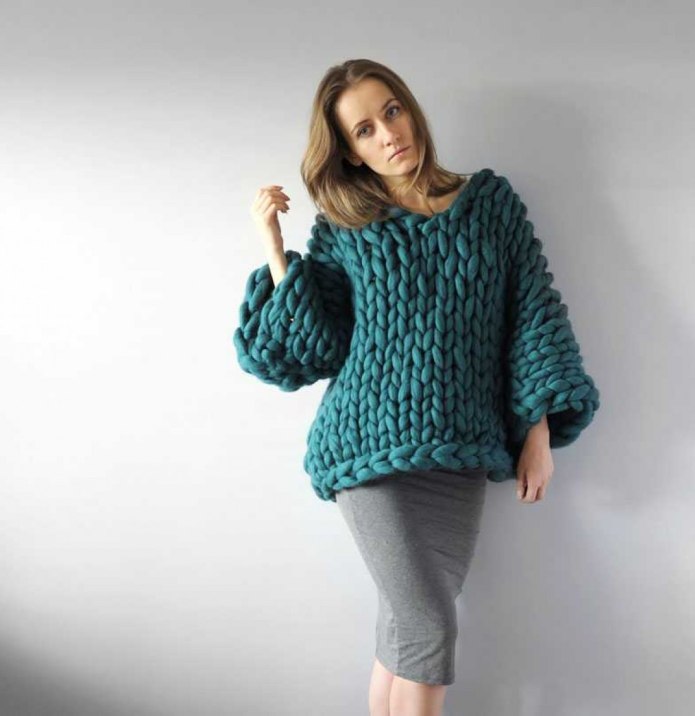 Zara Knit свитер женский зеленый
