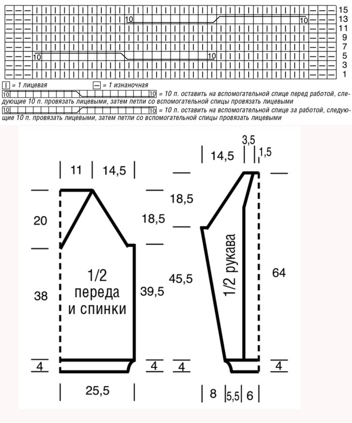 Джемпер женский спицами