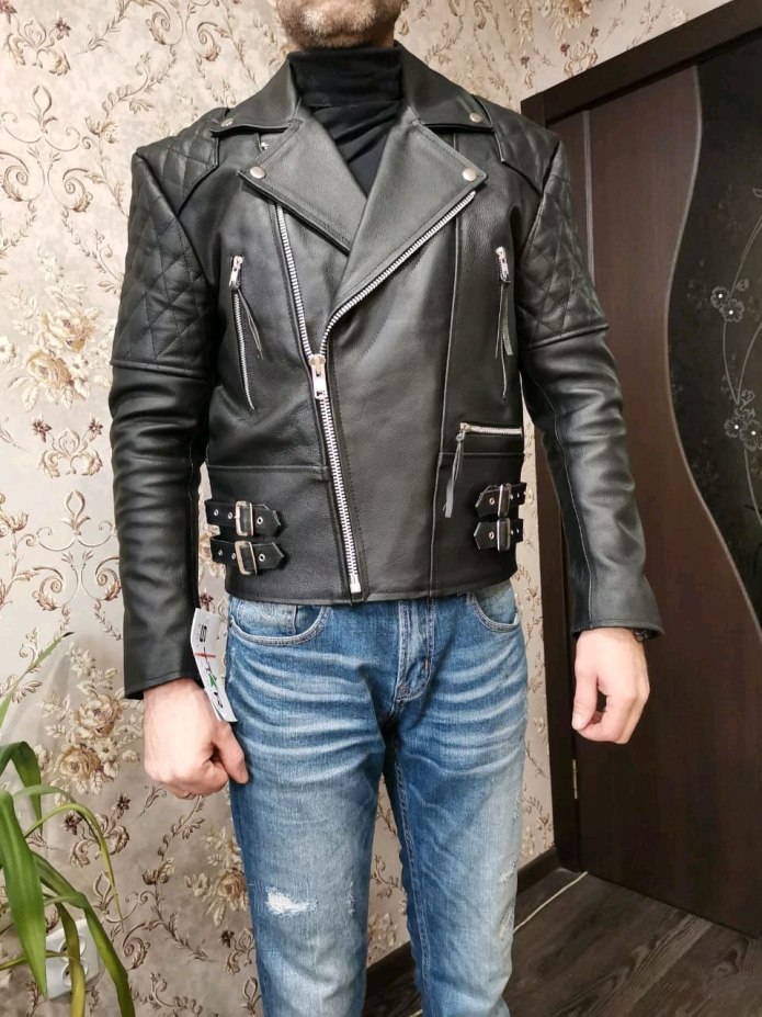 Кожаная косуха Alberto