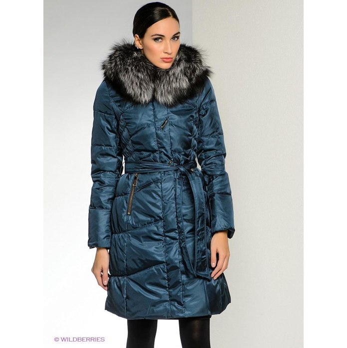 Черный пуховик фирма Clasna sw14d