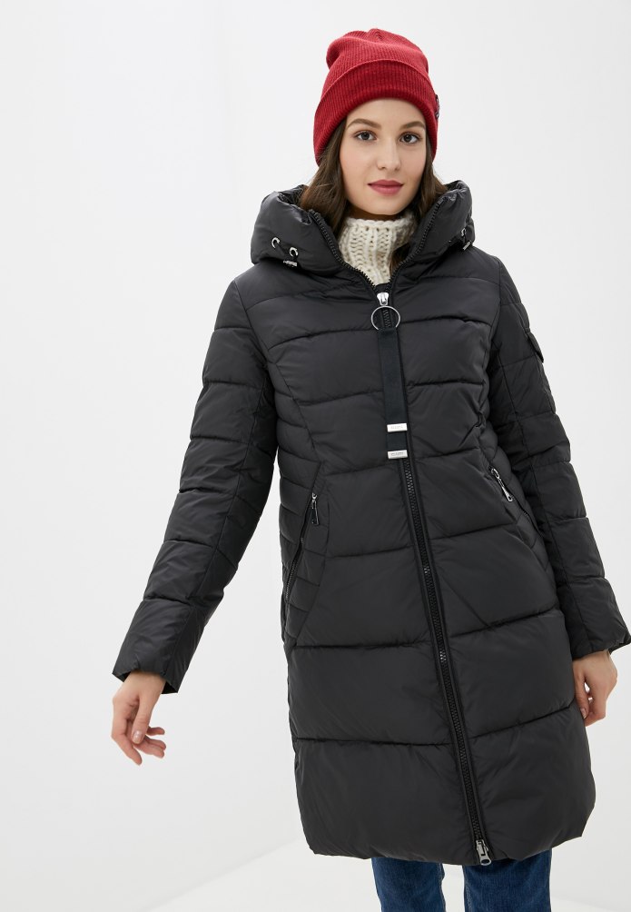 Черный пуховик фирма Clasna sw14d