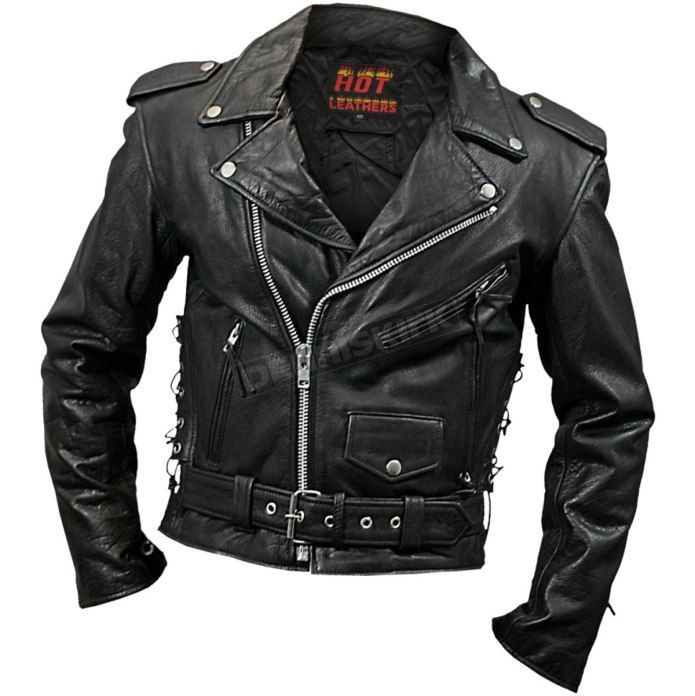 Leather Biker Jacket Metallic