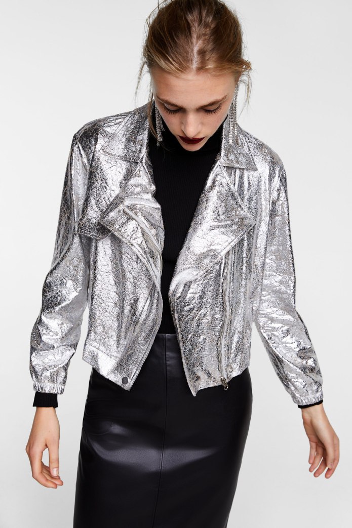 Faux Leather Biker Jacket Zara