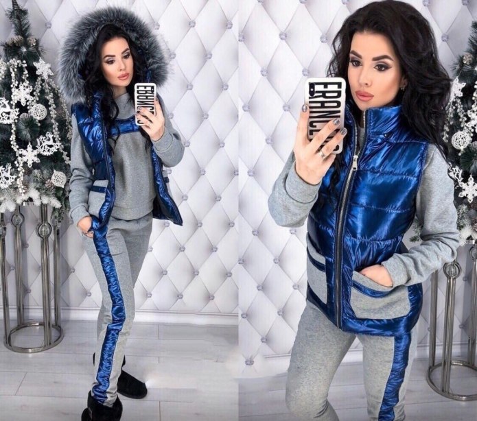Костюм серый с начесом Садовод