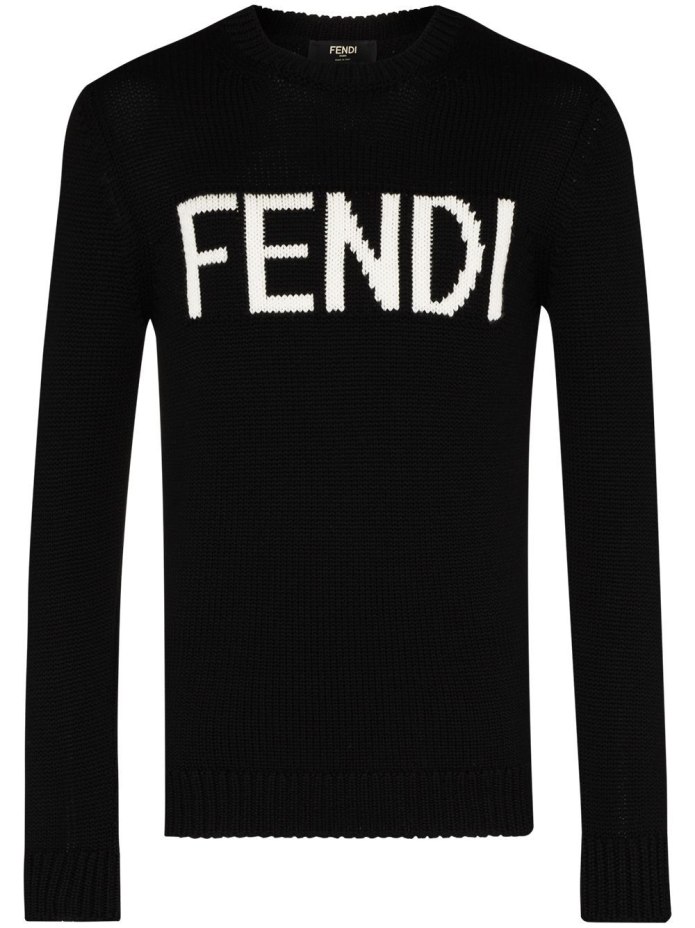 Бежевый джемпер Fendi
