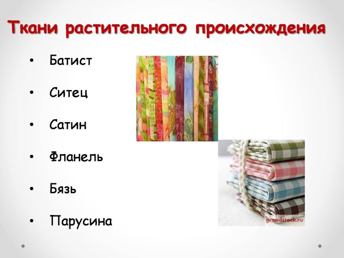 Натуральные ткани названия