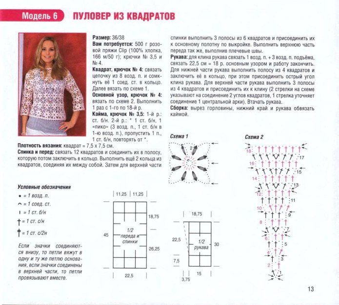 Вязаные крючком кофты для женщин со схемами