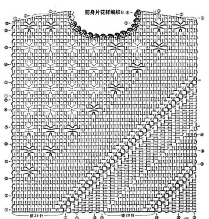 Кофточки филейной вязкой крючком со схемами