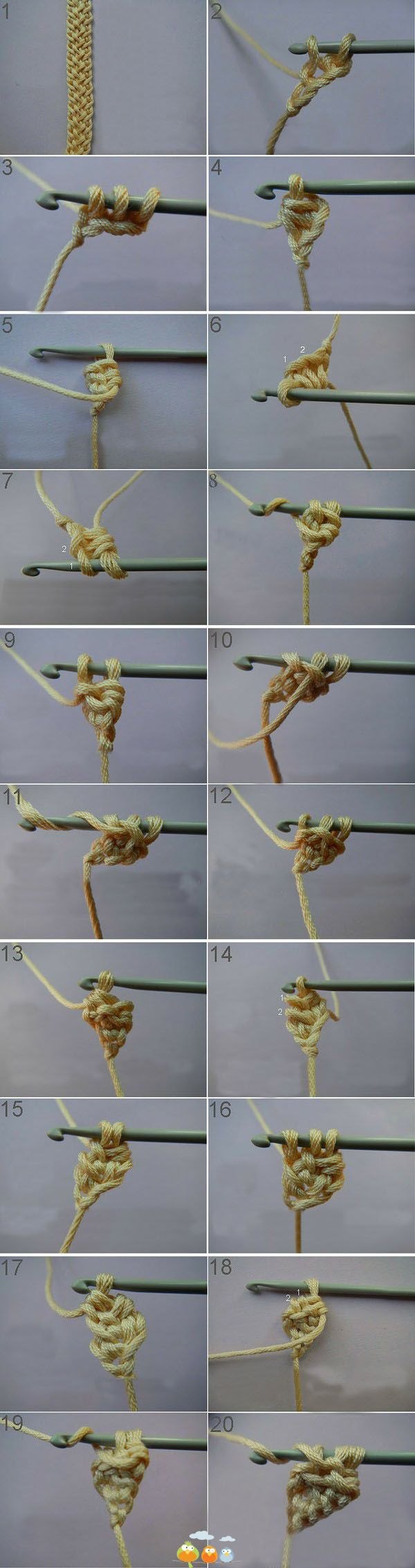 Веревка крючком схема