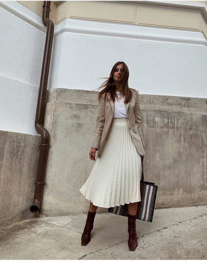 Юбка плиссе серая Street Style